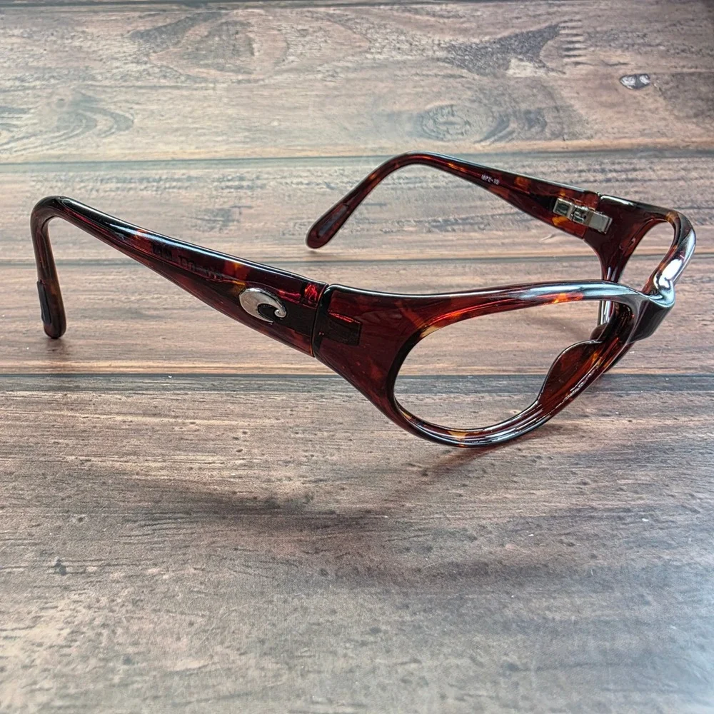 Costa Del Mar MP2-10 Tortoise Shell Eyeglass Frames Brown Wrap Made in Japan